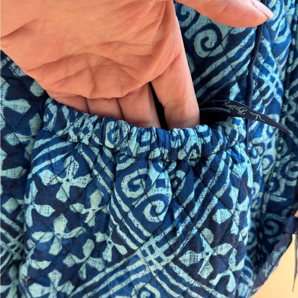 Blue Patterned Backpack - image 8